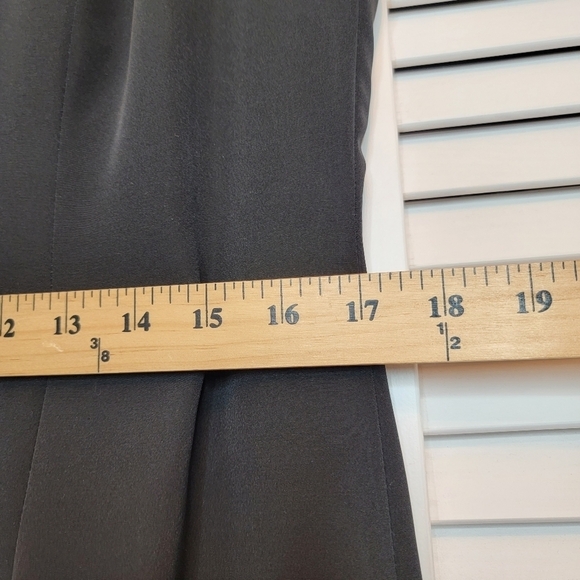 VTG ELLIETTE Silk Sheath Modest Dress Gown Black Embellish Neck Sleeveless Sz 10 - Picture 12 of 14